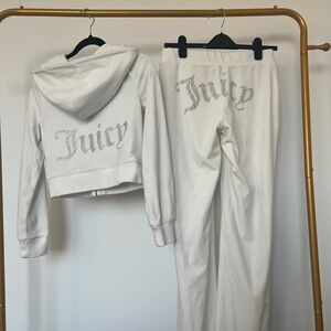 Juicy Couture White Pants & Hoodie Set